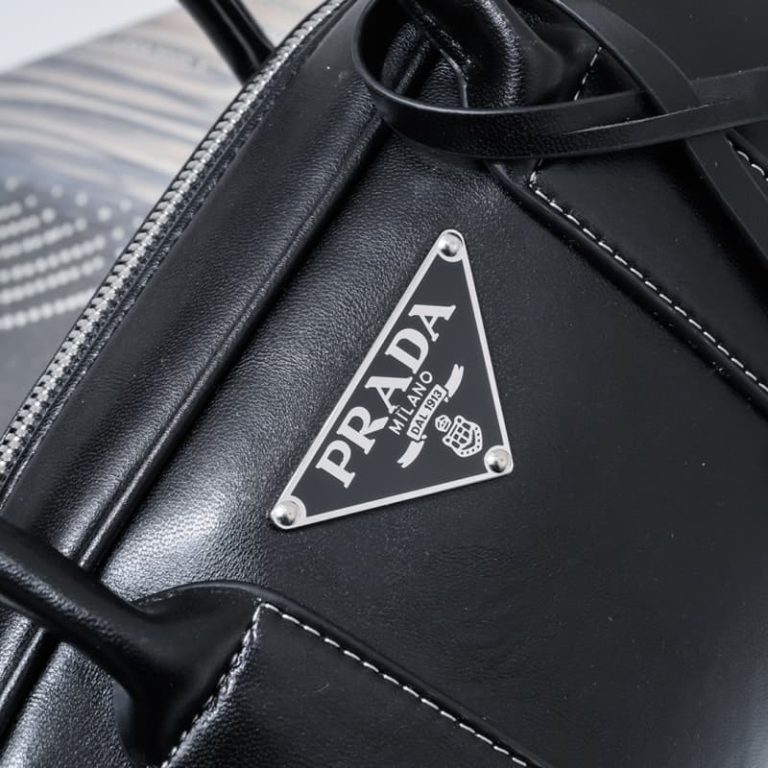 High quality Prada Boston handbag Women handbag Front iconic logo pattern-4