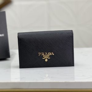 High quality Prada men card holder small wallet front iconic logo pattern 11*6.5CM LB513(2)