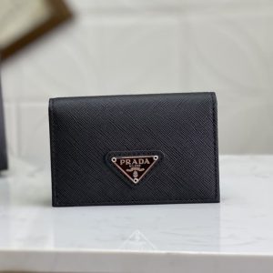 High quality Prada men card holder small wallet front iconic logo pattern 11*6.5CM LB513(1)