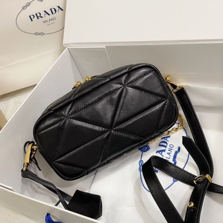 High quality Prada new diamond camera bag women shoulder bag handbag front iconic logo pattern-2
