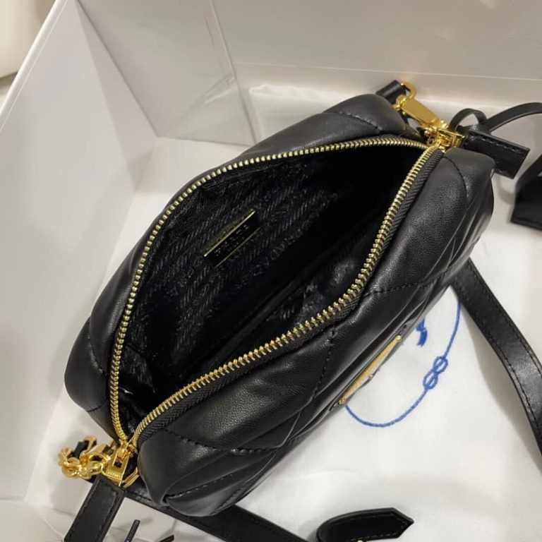 High quality Prada new diamond camera bag women shoulder bag handbag front iconic logo pattern-5