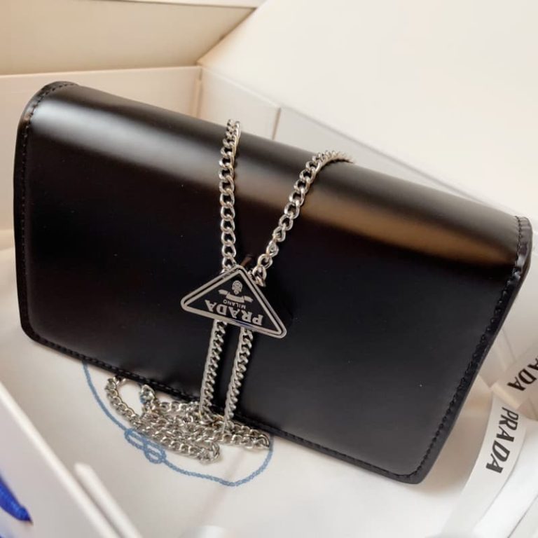 High quality Prada new necklace bag Women shoulder crossbody bag Flap design Front iconic logo pattern-6