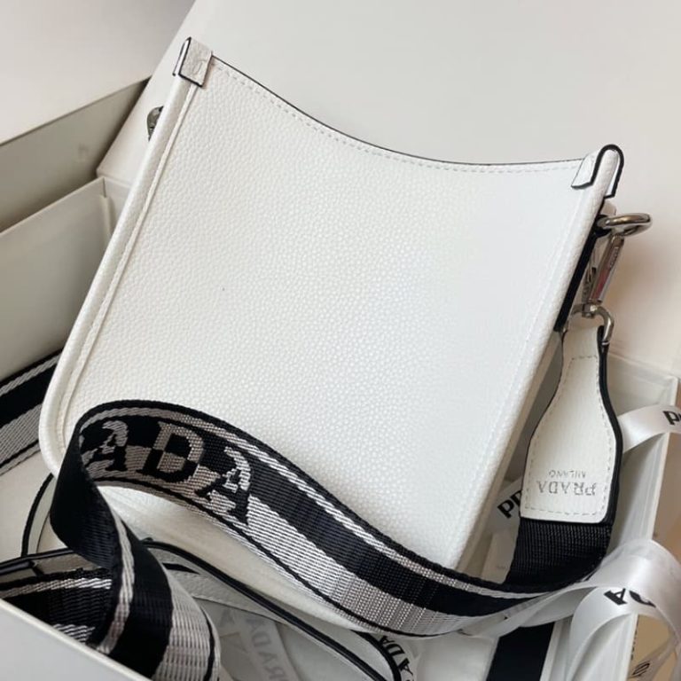 High quality Prada thick shoulder strap crossbody tote bag Men crossbody bag Women shoulder bag Front iconic logo pattern-4