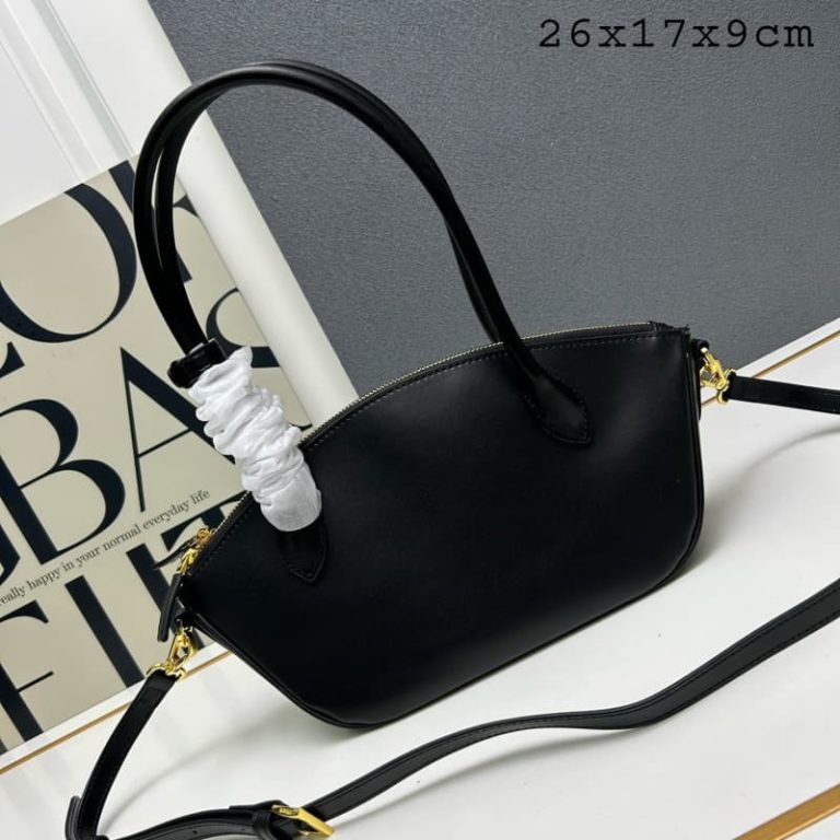 High quality Prada women dumpling bag handbag front iconic logo pattern-4