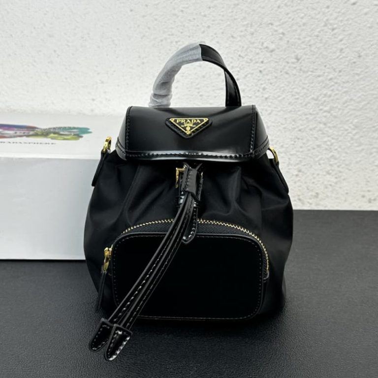 High quality Prada women shoulder bag large capacity backpack front iconic logo pattern LB495-1