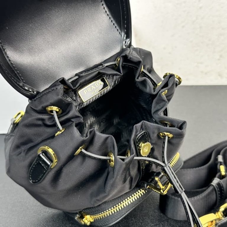 High quality Prada women shoulder bag large capacity backpack front iconic logo pattern LB495-5
