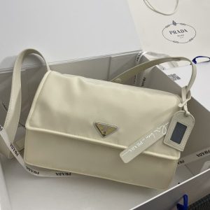 High quality Prada unisex style shoulder bag messenger bag front metal accessories decoration 30*21.5*12CM LB487