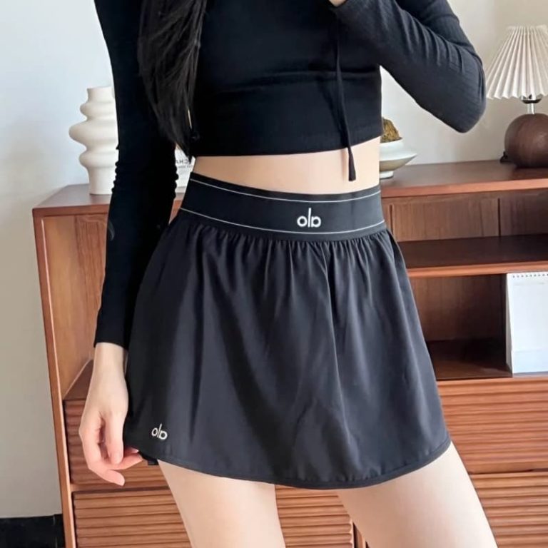 ALO Ribbon Tennis Skirt New Summer and Autumn Style Carefully Selected Fashion Icon in Yoga World Summer Sweet Girl Feeling-8