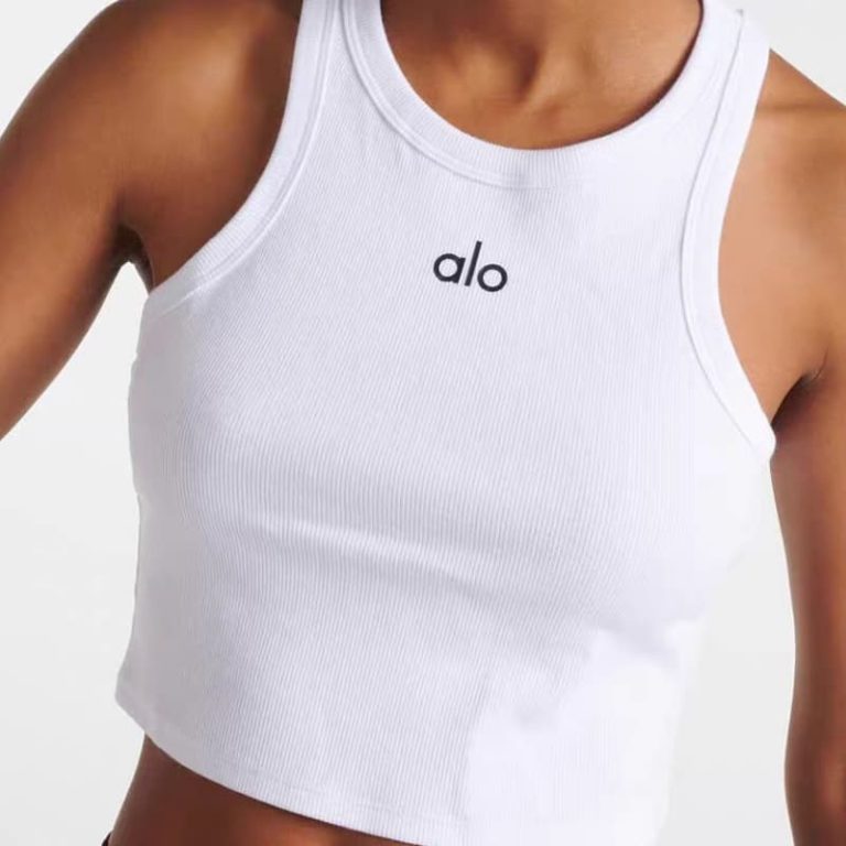 ALO new summer and autumn ribbed elastic sports vest for sports girls with a sweet summer look-10
