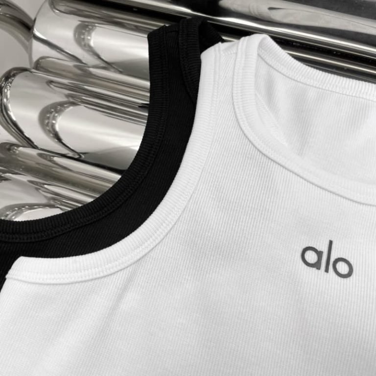 ALO new summer and autumn ribbed elastic sports vest for sports girls with a sweet summer look-6