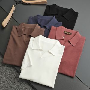 Loro Piana new men knitted polo short sleeves exquisite craftsmanship low key luxury highlighting its high end and comfort FZ391