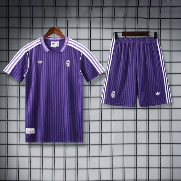 Spain-La Real Stripes Purple Training Suit Summer Sportswear GS003-1