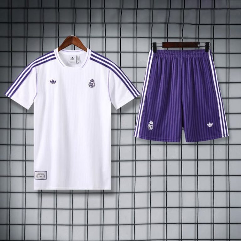 Spain-La Real Stripes White training suit Summer Sportswear GS004-3