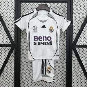 Spain-La Real White home retro kid kit Summer Sportswear GS009