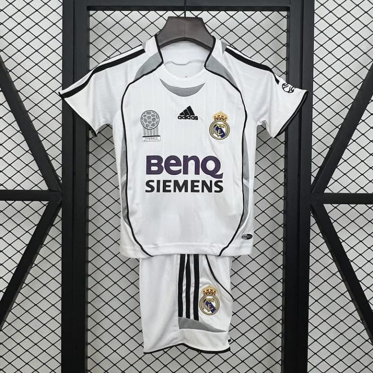 Spain-La Real White home retro kid kit Summer Sportswear GS009-1