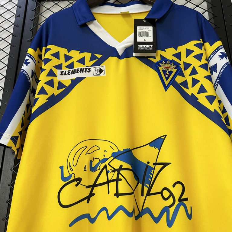 Spain-La Real Cadiz home retro jersey Summer Sportswear GS041-3