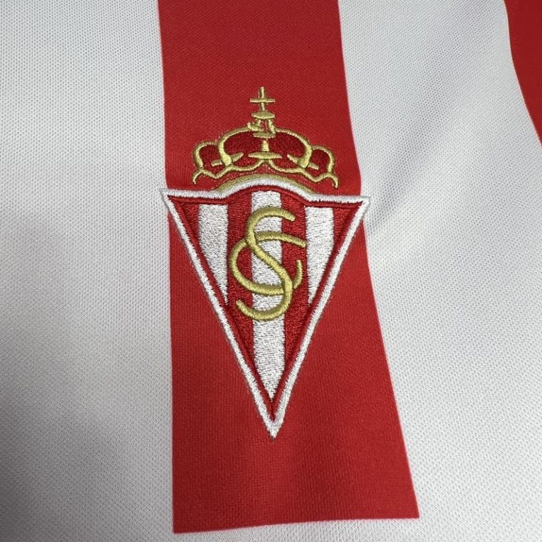 Spain-La Real Sporting de Gijon Home Retro Jersey Summer Sportswear GS054-4