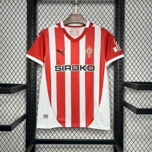 Spain-La Real Sporting de Gijon home soccer jersey Summer Sportswear GS053