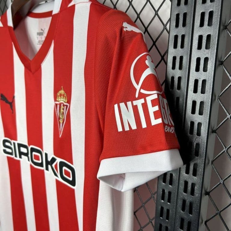 Spain-La Real Sporting de Gijon home soccer jersey Summer Sportswear GS052-7