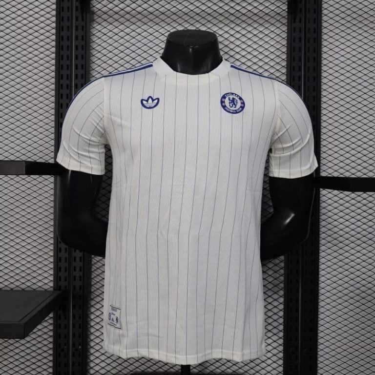 UK-Premier League Chelsea White retro Player version jersey jersey Summer Sportswear GS087-1