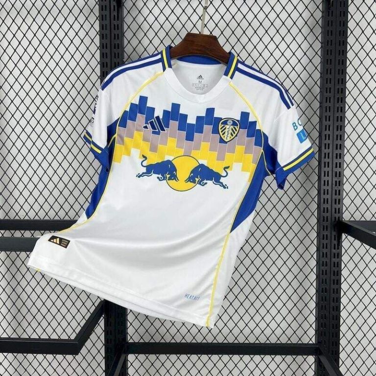 UK-Premier League Leeds United home white socer jersey Summer Sportswear GS126-1