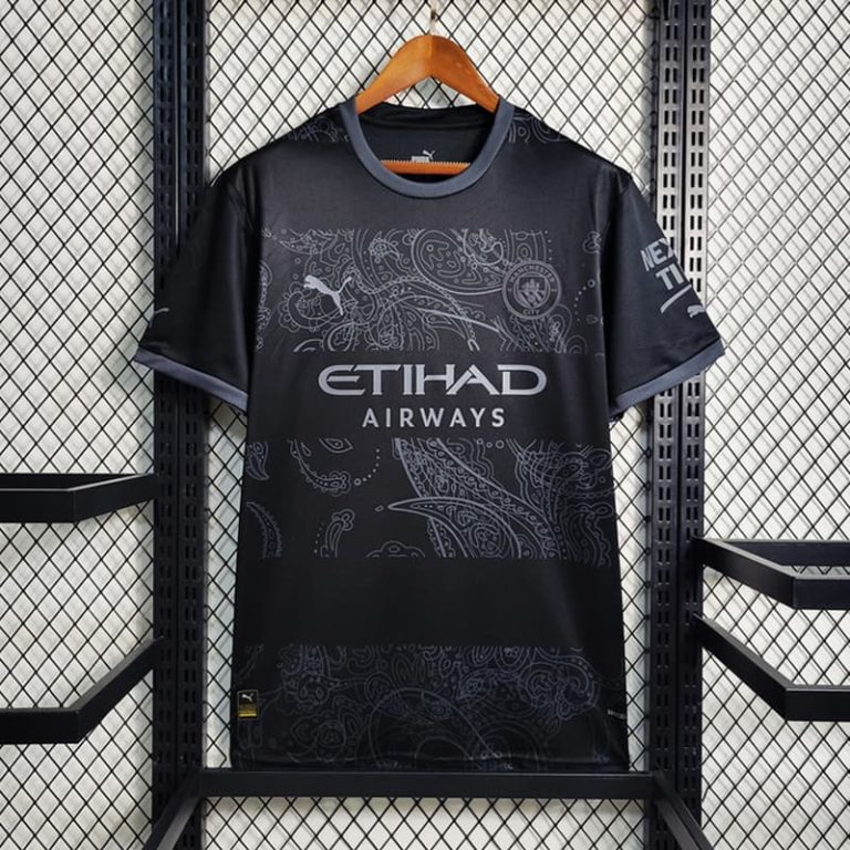 UK-Premier League MCI Special Edition Black jersey Summer Sportswear GS099-1
