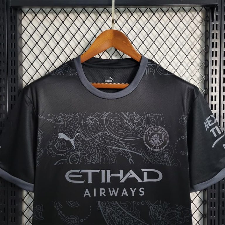 UK-Premier League MCI Special Edition Black jersey Summer Sportswear GS099-3