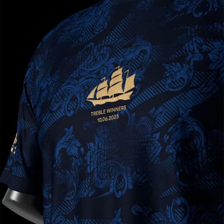 UK-Premier League MCI Treble Winners edition player version jersey Summer Sportswear GS100-4