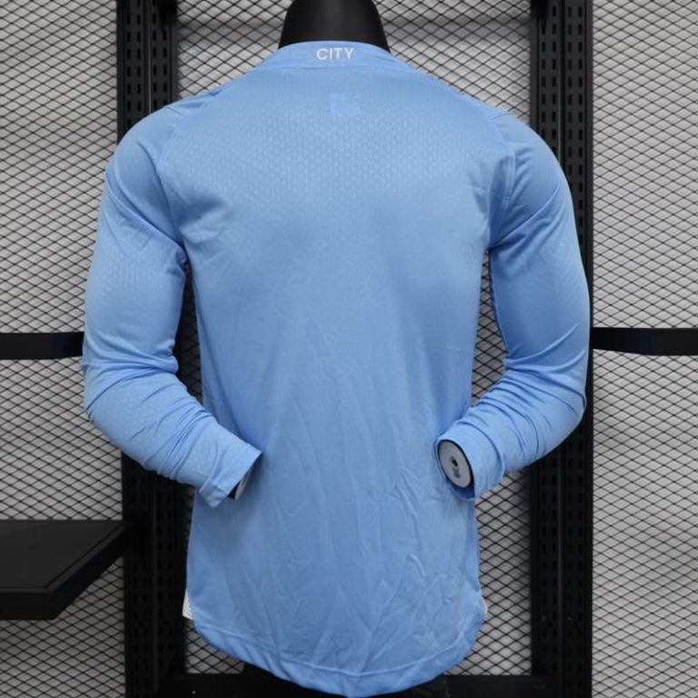 UK-Premier League MCI home long sleeve player version jersey jersey Summer Sportswear GS095-2