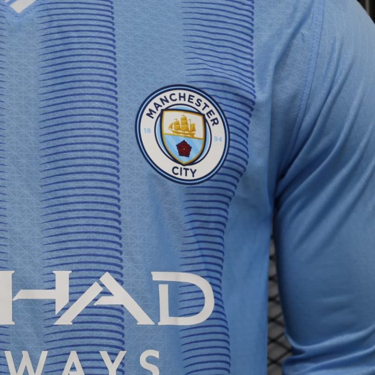 UK-Premier League MCI home long sleeve player version jersey jersey Summer Sportswear GS095-3