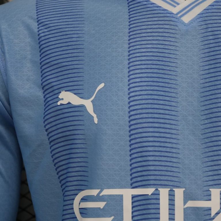 UK-Premier League MCI home long sleeve player version jersey jersey Summer Sportswear GS095-4