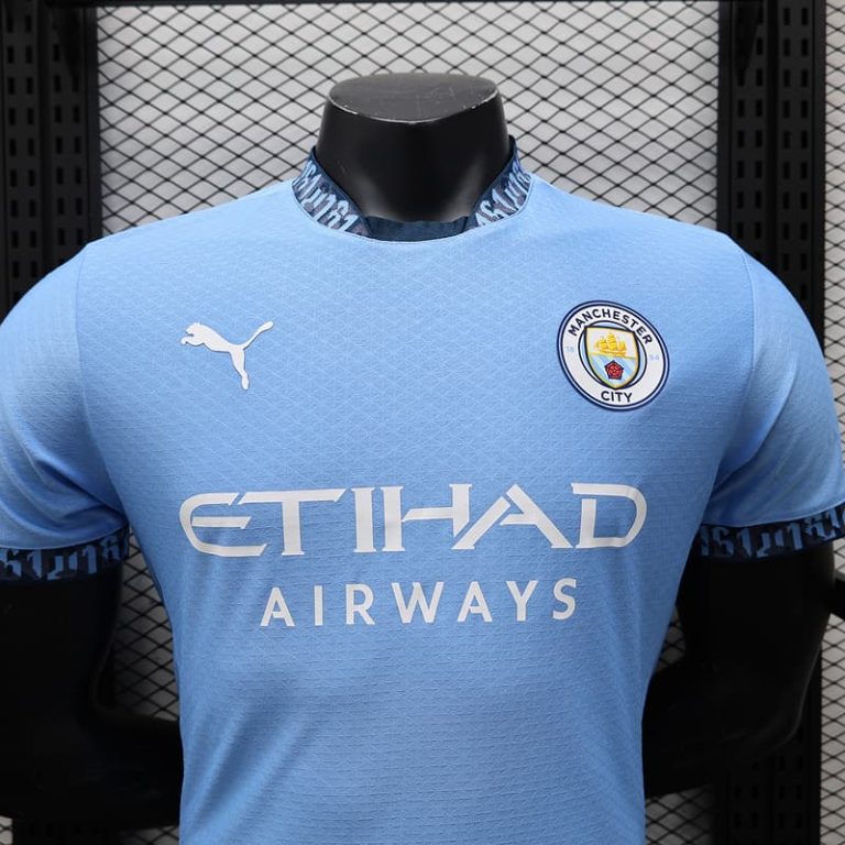 UK-Premier League MCI home player version jersey jersey Summer Sportswear GS093-3