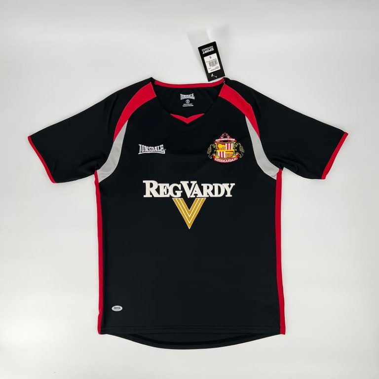 UK-Premier League Sunderland away black retro jersey Summer Sportswear GS134-1