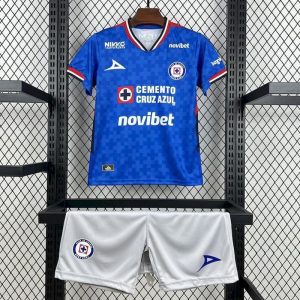 Mexico-Liga MX Cruz Azul Home Kid kit Summer Sportswear GS184