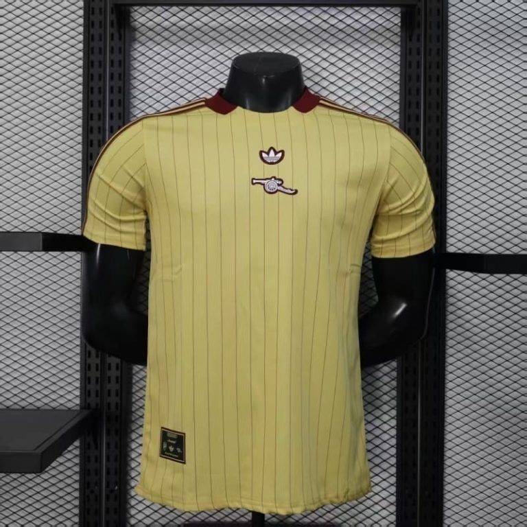 UK-Premier League Arsenal Yellow Retro Model player version jersey Summer Sportswear GS156-1