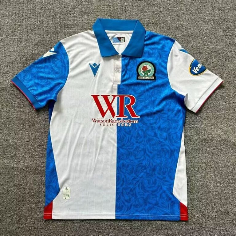 UK-Premier League Blackburn Rovers home soccer jersey Summer Sportswear GS153-1