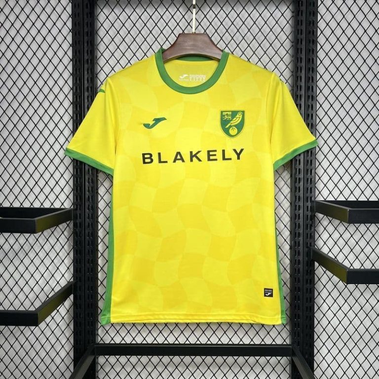 UK-Premier League Norwich City home soccer jersey Summer Sportswear GS143-1